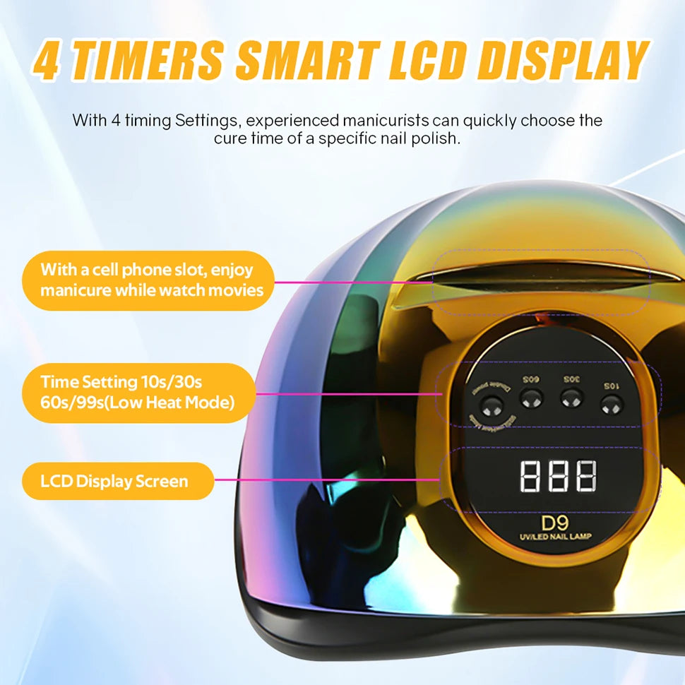 114W Nail Drying Lamp For Manicure Led UV Lamp For Nails Gel Polish Dryer With Smart Sensor Professional Nail Salon Equipment
