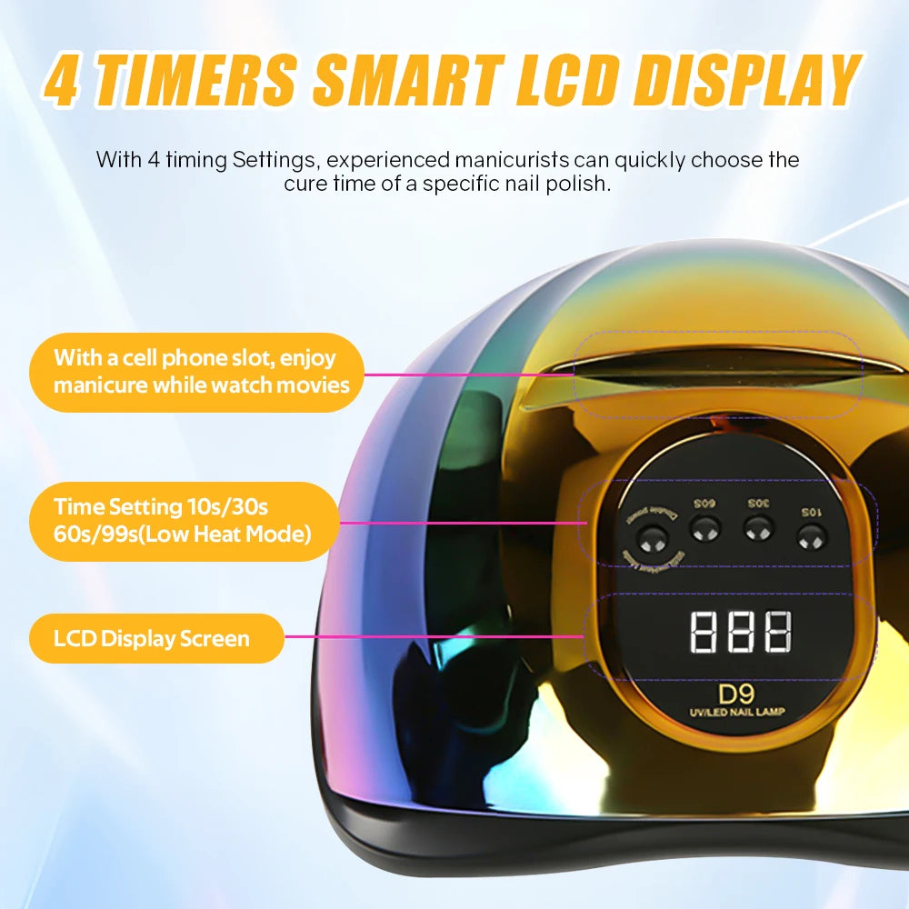 114W Nail Drying Lamp For Manicure Led UV Lamp For Nails Gel Polish Dryer With Smart Sensor Professional Nail Salon Equipment