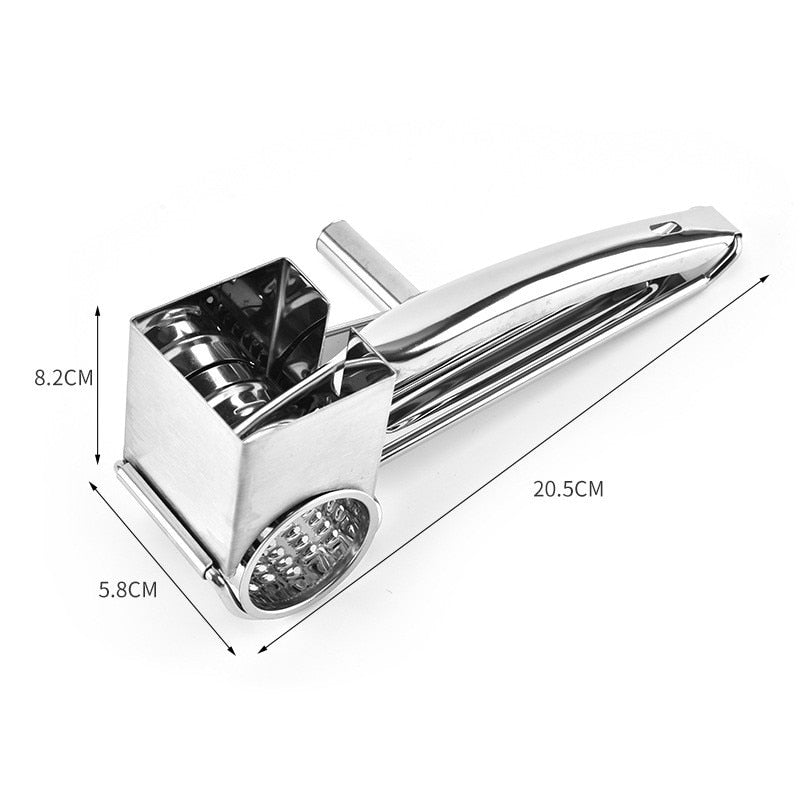Stainless Steel Rotary Cheese Grater Set