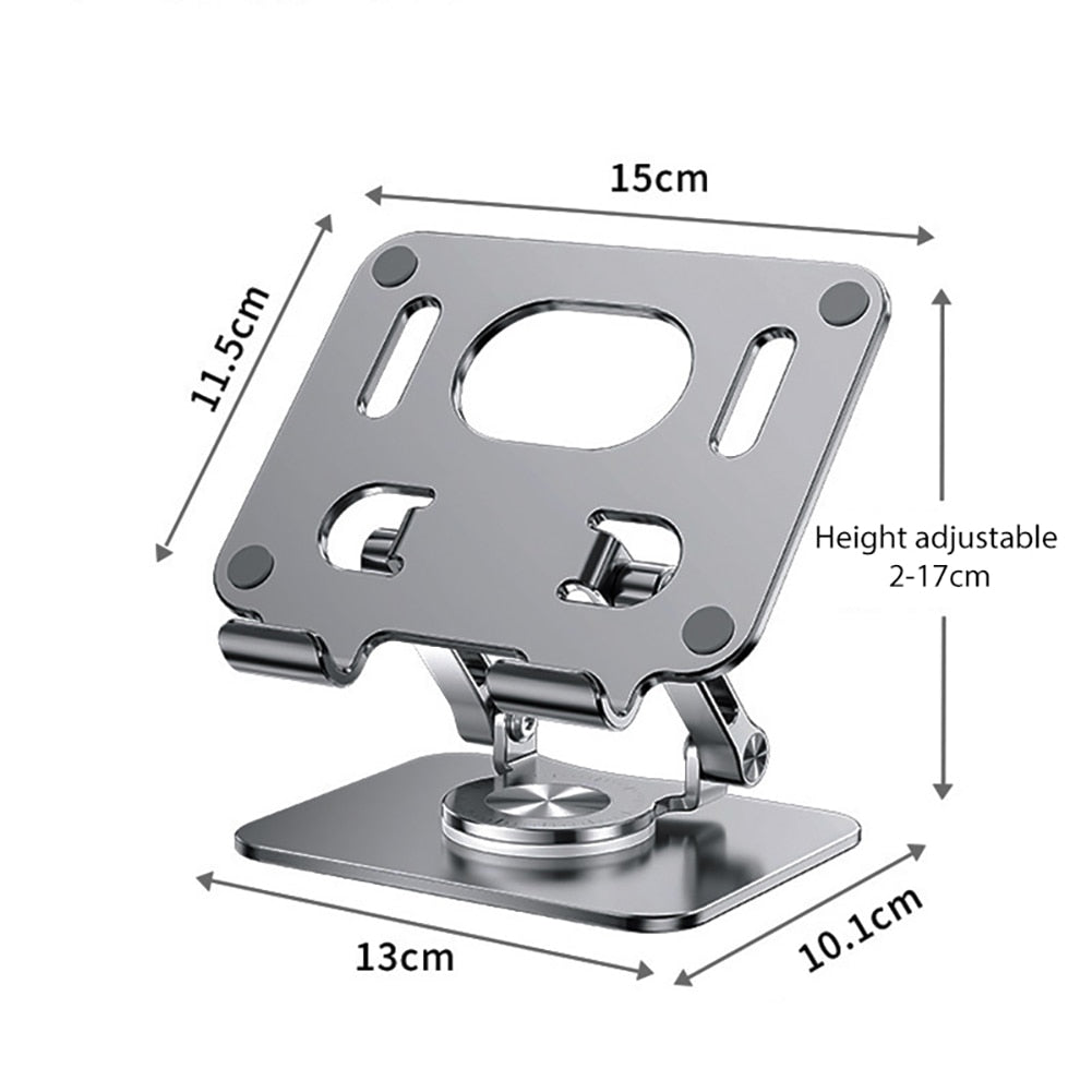 Foldable Mobile Phone Holder 360 Degree Rotating Hollowed Tablet Stand Holder Anti Slip Tablet Holder Height Adjustable for iPad