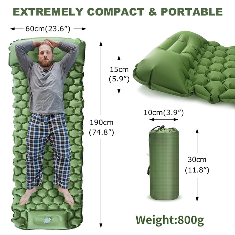 Camping Inflatable Mat with Pillow