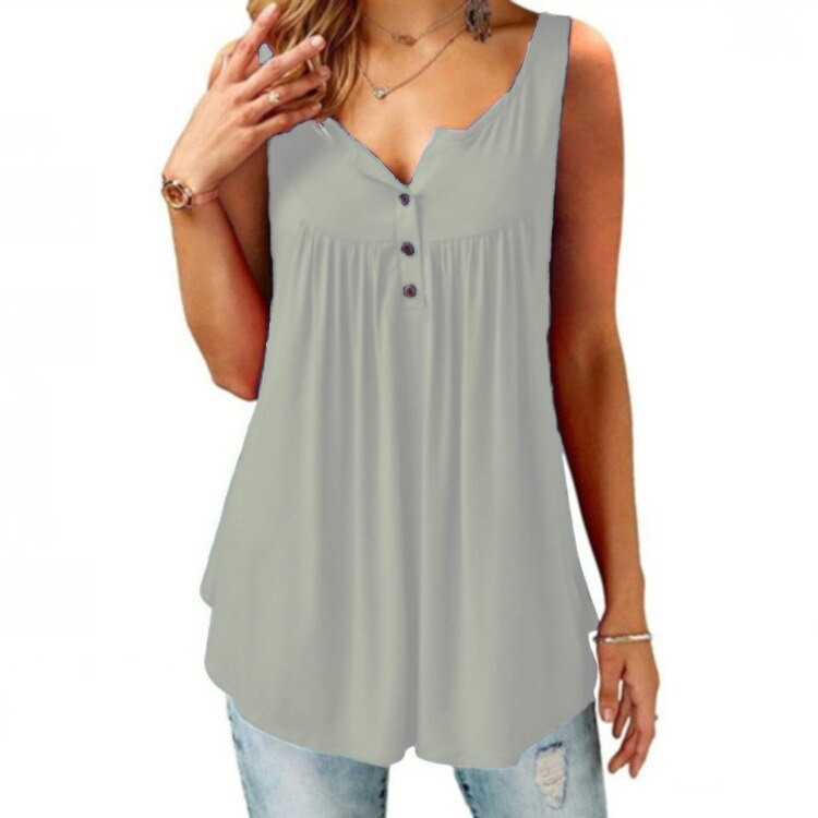 Casual Sleeveless Shirt