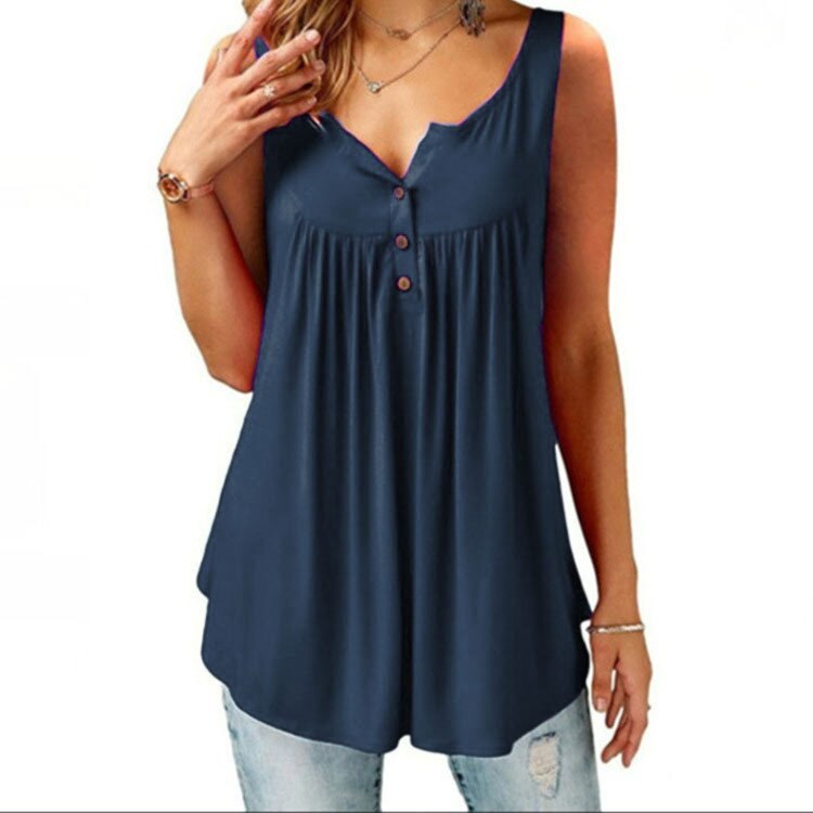 Casual Sleeveless Shirt