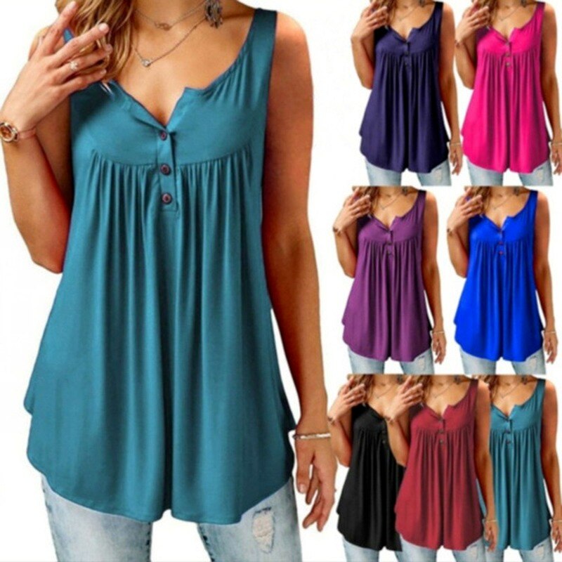 Casual Sleeveless Shirt