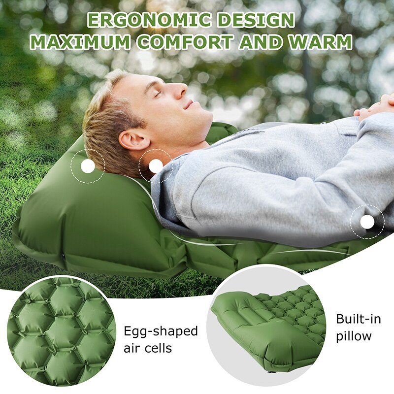 Camping Inflatable Mat with Pillow