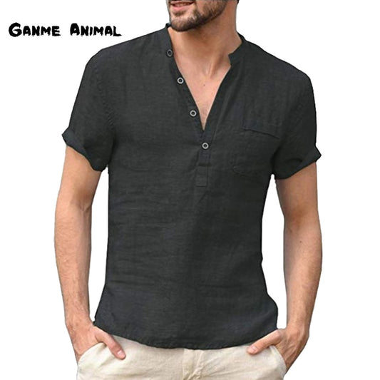 Summer Fashion Cotton Linen Casual T-Shirts